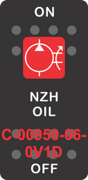 "NZH OIL"  Black Switch Cap single Red Lens ON-OFF
